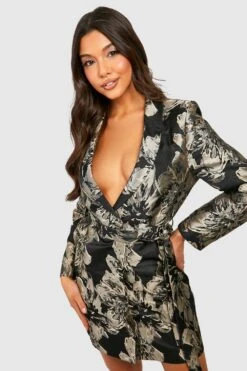 Vestito Blazer Strutturato Barocco -Negozio al dettaglio Vestiti gzz23623 black xl 2