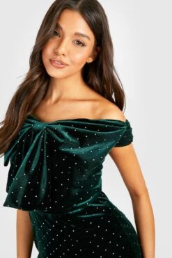 Vestito Skater Midi In Tessuto Con Laccetti In Vita -Negozio al dettaglio Vestiti gzz23630 emerald xl 3