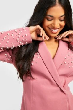 Vestito Blazer Petite Con Perle -Negozio al dettaglio Vestiti gzz23970 dusty20pink xl 3