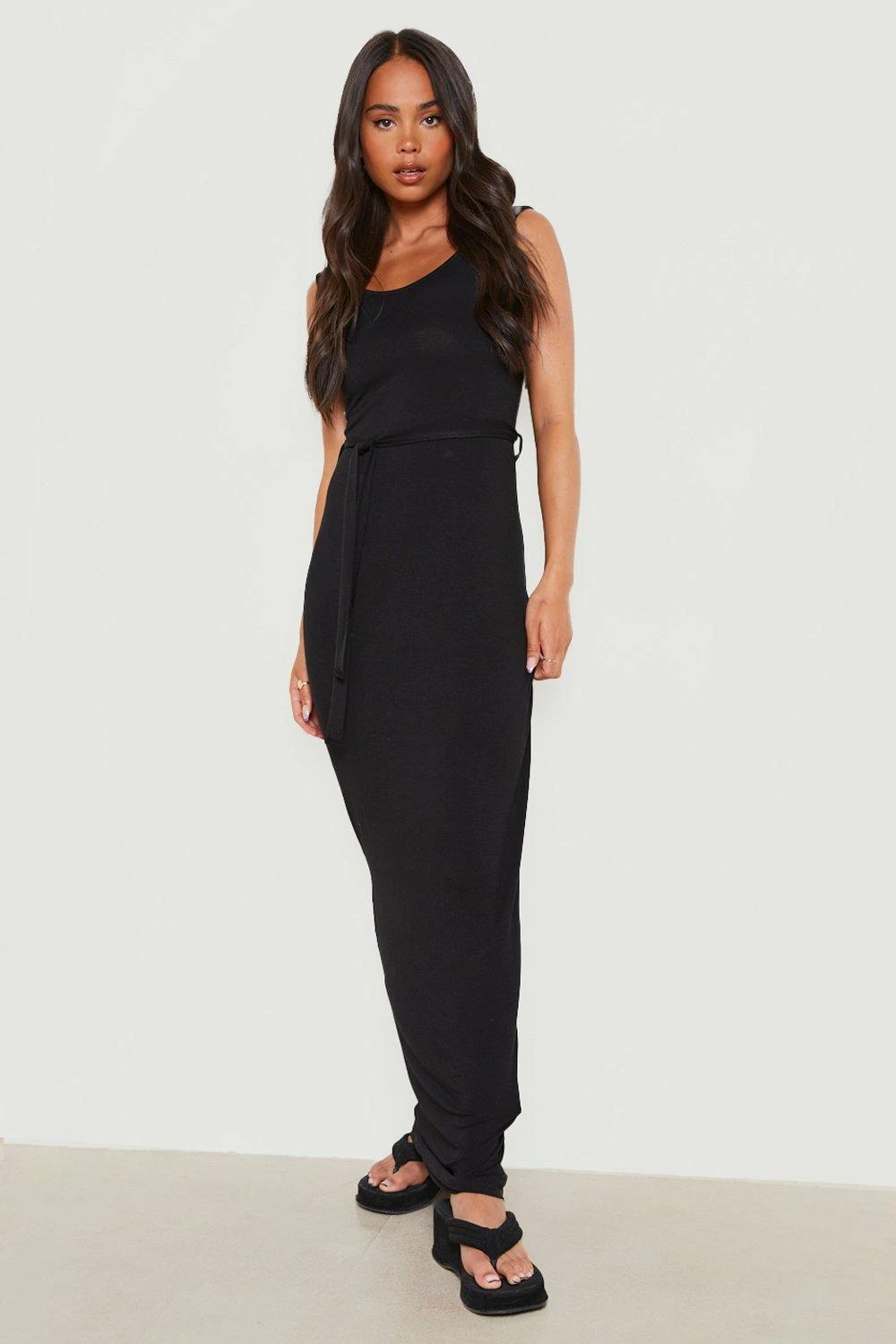 Vestito Da Mare Petite Con Scollo Rotondo E Cintura 3 Vestito Da Mare Petite Con Scollo Rotondo E Cintura - immagine 3