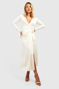 Vestito Scaldacuore Longuette Seducente A Maniche Lunghe