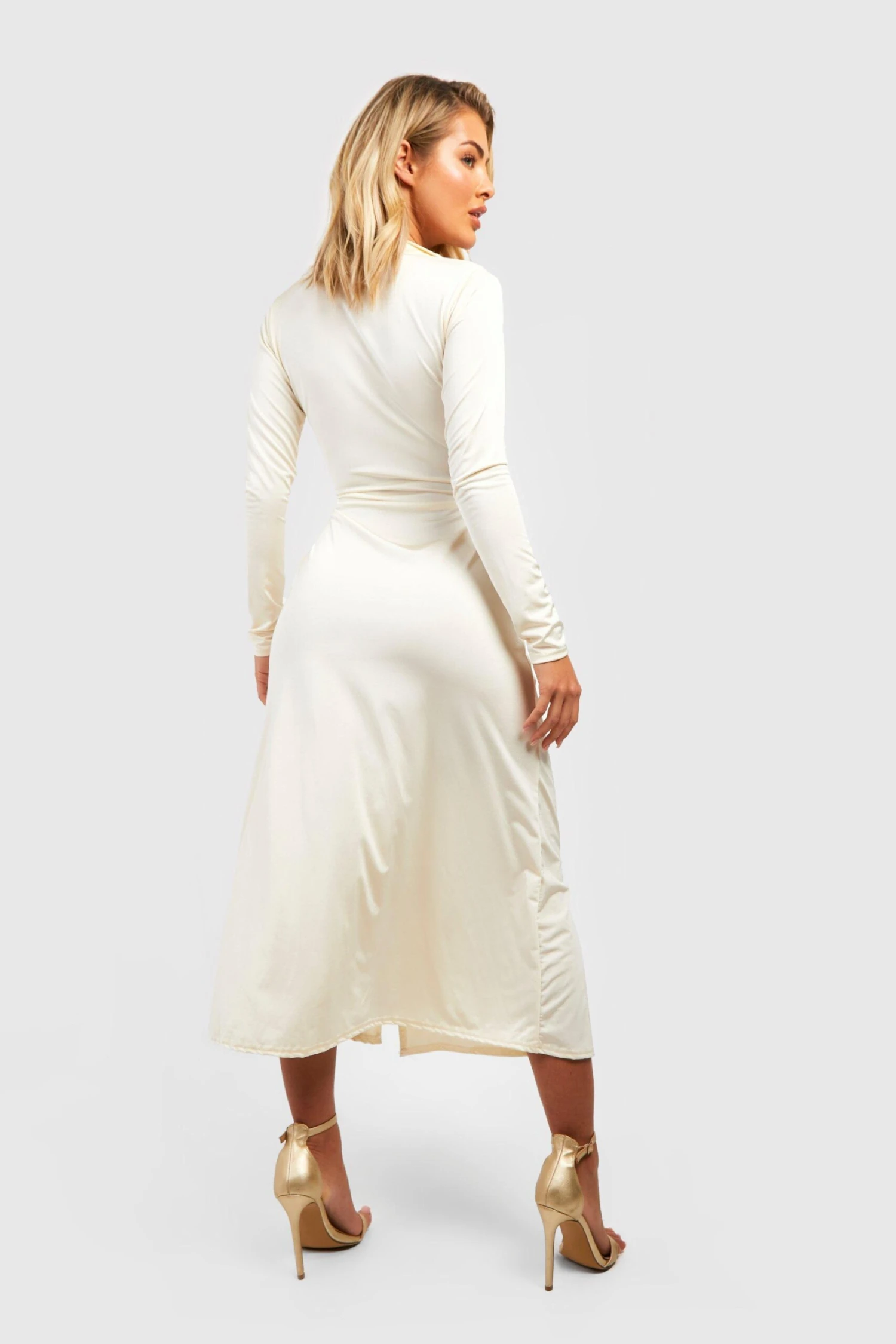 Vestito Scaldacuore Longuette Seducente A Maniche Lunghe 2 Vestito Scaldacuore Longuette Seducente A Maniche Lunghe - immagine 2