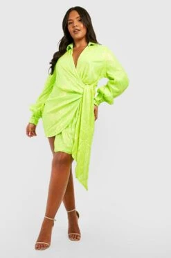 Vestito Scaldacuore Plus Size Con Paillettes In Colori Accesi