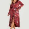 Vestito Prendisole Plus Size A Fiori Con Arricciature