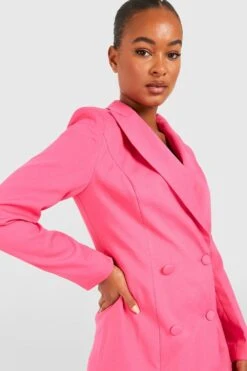 Vestito Blazer Tall Morbido Rifinito Con Piume Sul Fondo -Negozio al dettaglio Vestiti gzz25025 coral20pink xl 3