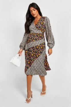 Vestito Scaldacuore Midi Premaman Con Stampe Miste -Negozio al dettaglio Vestiti gzz25056 multi xl 2