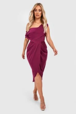 Vestito Scaldacuore Midi Plus Size In Raso Stile Corsetto