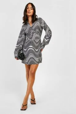 Vestito Camicia Marmorizzato