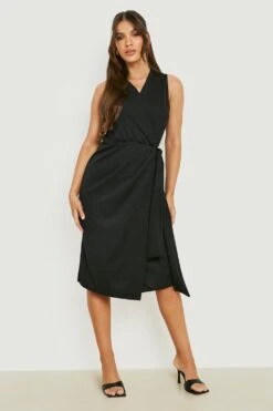 Vestito Scaldacuore Midi Smanicato -Negozio al dettaglio Vestiti gzz25245 black xl 2