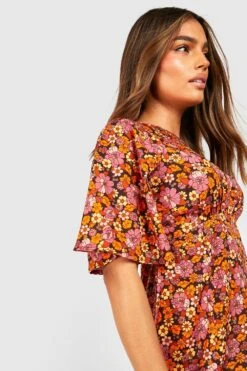 Vestito Midi A Maniche Corte A Fiori -Negozio al dettaglio Vestiti gzz25260 multi xl 3