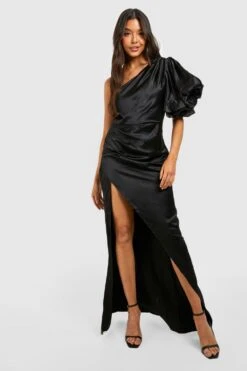 Vestito Camicia Oversize Con Maniche A Palloncino Ad Ala Di Pipistrello -Negozio al dettaglio Vestiti gzz25433 black xl 2