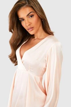 Vestito Scaldacuore Skater In Raso Con Maniche Ampie 7 Vestito Scaldacuore Skater In Raso Con Maniche Ampie -Negozio al dettaglio Vestiti gzz25440 champagne xl 3