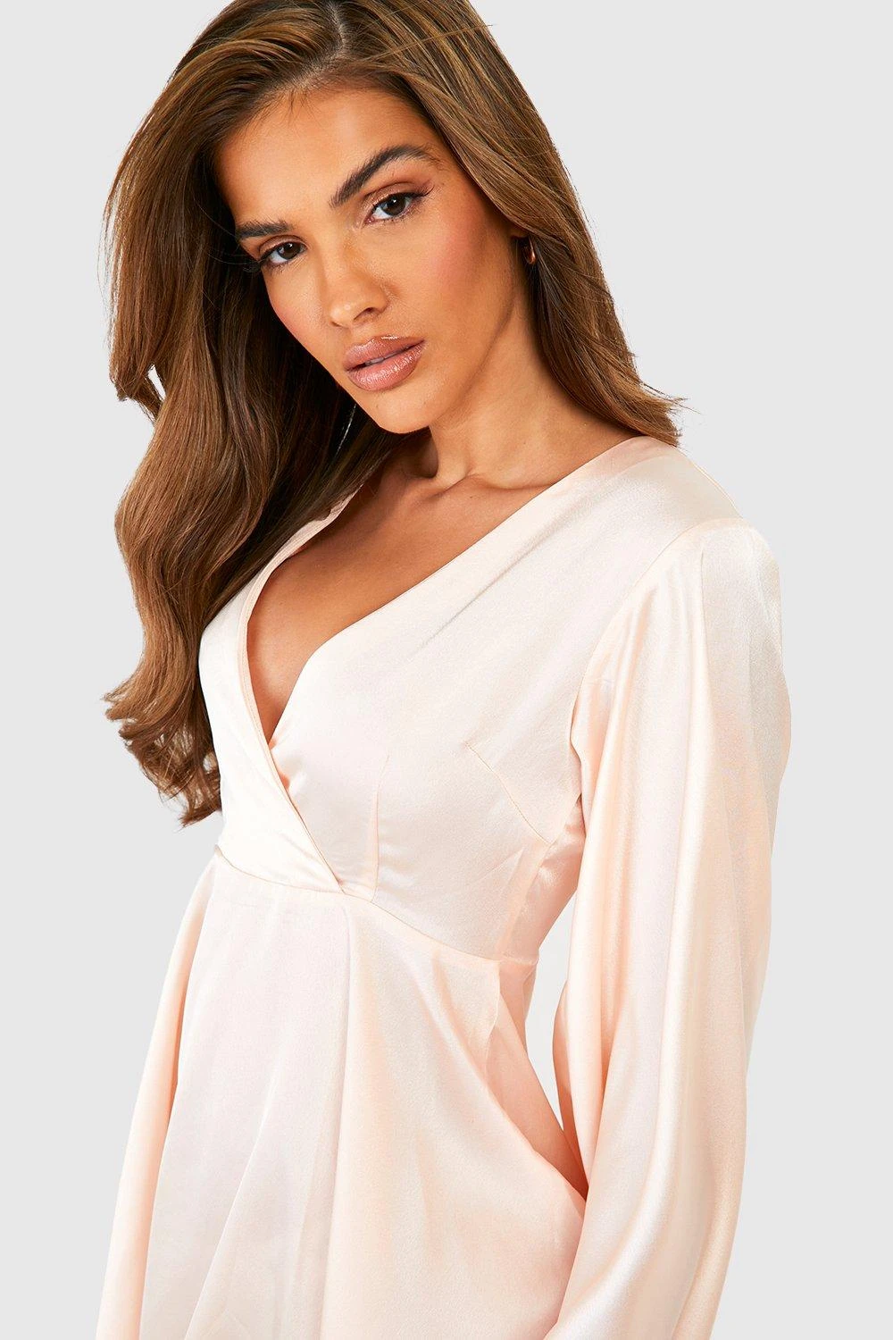 Vestito Scaldacuore Skater In Raso Con Maniche Ampie 4 Vestito Scaldacuore Skater In Raso Con Maniche Ampie - immagine 4