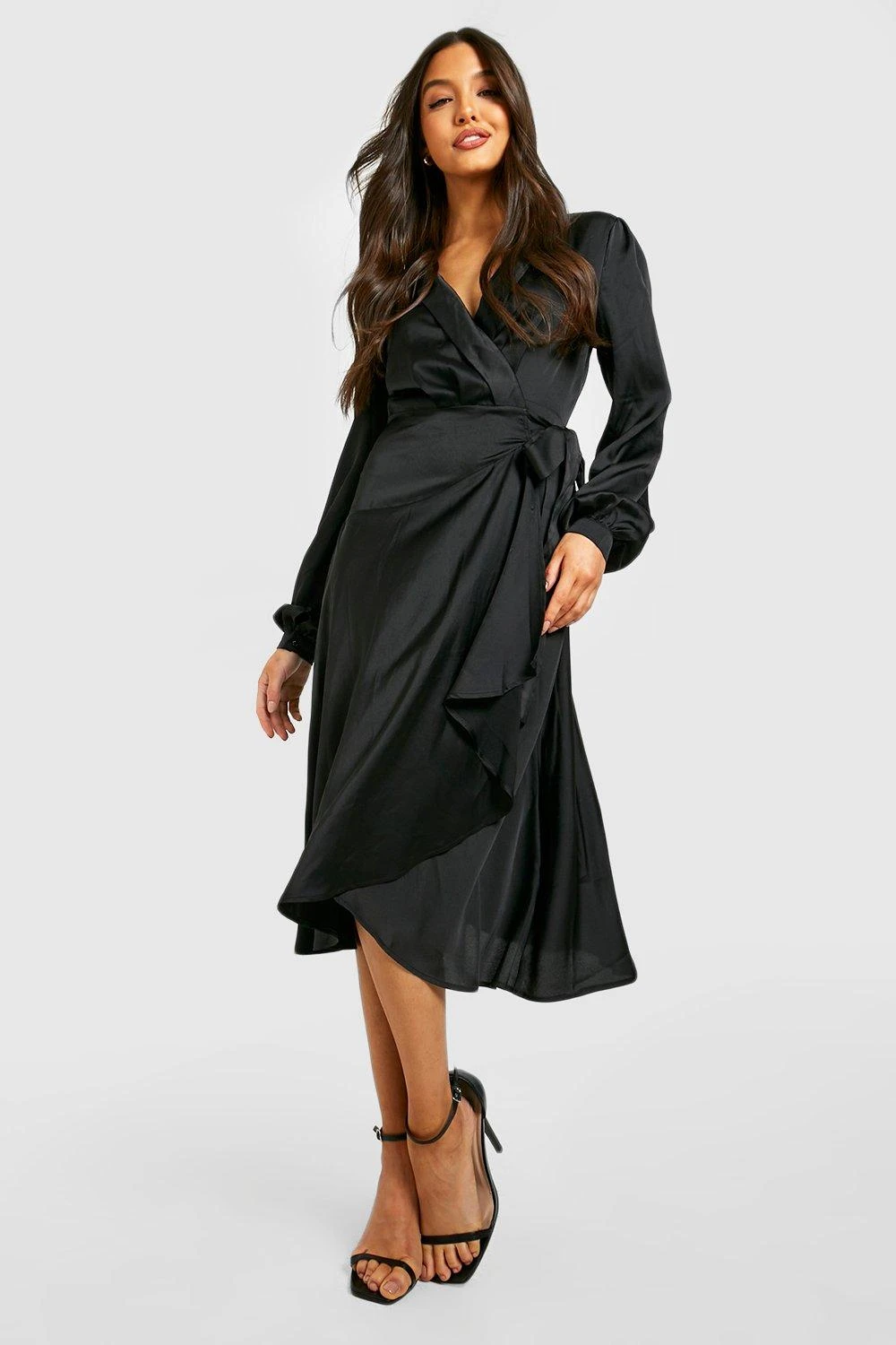 Vestito Skater Midi In Raso Con Dettagli A Incrocio 3 Vestito Skater Midi In Raso Con Dettagli A Incrocio - immagine 3