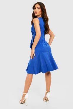 Vestito Scaldacuore Midi In Raso Con Arricciature -Negozio al dettaglio Vestiti gzz25464 bright20blue xl 1