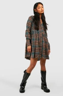 Vestito A Trapezio Con Paillettes E Maniche A Campana