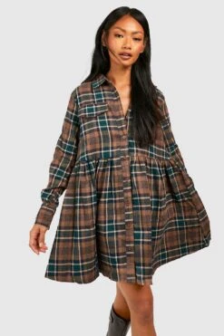 Vestito A Trapezio Con Paillettes E Maniche A Campana -Negozio al dettaglio Vestiti gzz25485 chocolate xl 2