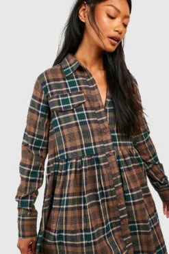 Vestito A Trapezio Con Paillettes E Maniche A Campana -Negozio al dettaglio Vestiti gzz25485 chocolate xl 3