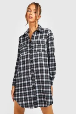 Vestito Camicia Oversize A Quadri