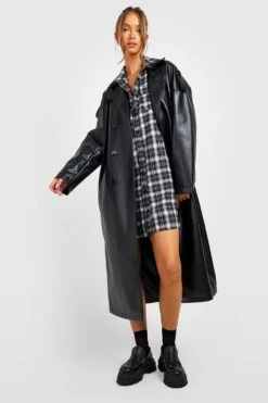 Vestito Camicia Oversize A Quadri -Negozio al dettaglio Vestiti gzz25487 black xl 2