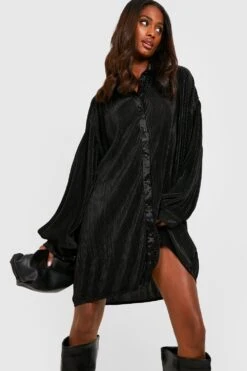 Vestito Camicia Premium Plissettato 6 Vestito Camicia Premium Plissettato -Negozio al dettaglio Vestiti gzz25493 black xl 2