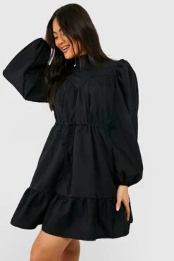 Vestito Grembiule A Collo Alto Con Balze -Negozio al dettaglio Vestiti gzz25510 black xl 3