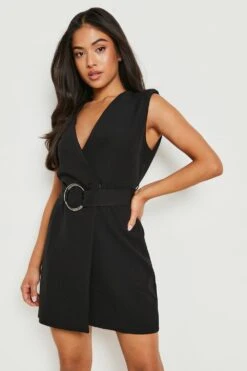 Vestito Blazer Petite Smanicato Con Anello