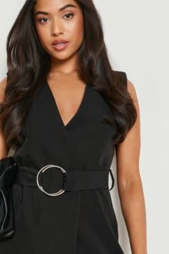 Vestito Blazer Petite Smanicato Con Anello -Negozio al dettaglio Vestiti gzz25548 black xl 3