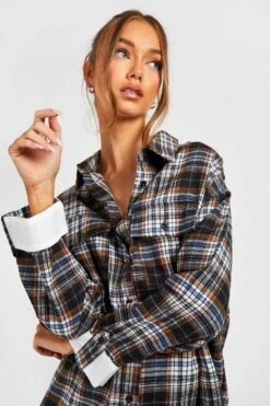 Vestito Camicia 2 In 1 A Quadri -Negozio al dettaglio Vestiti gzz25612 black xl 3