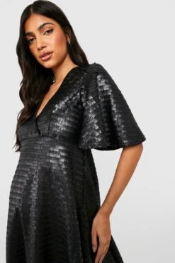 Vestito Skater Premaman Con Paillettes -Negozio al dettaglio Vestiti gzz26024 black xl 3