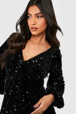 Vestito Midi Premaman Con Paillettes E Laccetti Frontali 7 Vestito Midi Premaman Con Paillettes E Laccetti Frontali -Negozio al dettaglio Vestiti gzz26047 black xl 3