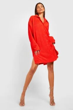 Vestito Camicia Oversize Plissettato