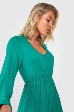 Vestito Grembiule Midi Allacciato Sul Retro Con Balze -Negozio al dettaglio Vestiti gzz26419 green xl 3