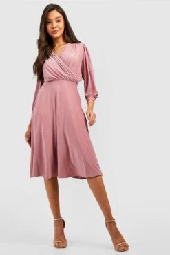 Vestito Scaldacuore Midi Seducente Con Ruches 6 Vestito Scaldacuore Midi Seducente Con Ruches -Negozio al dettaglio Vestiti gzz26420 rose xl 2