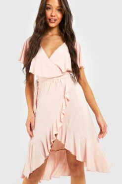 Vestito Scaldacuore Midi Seducente Con Arricciature