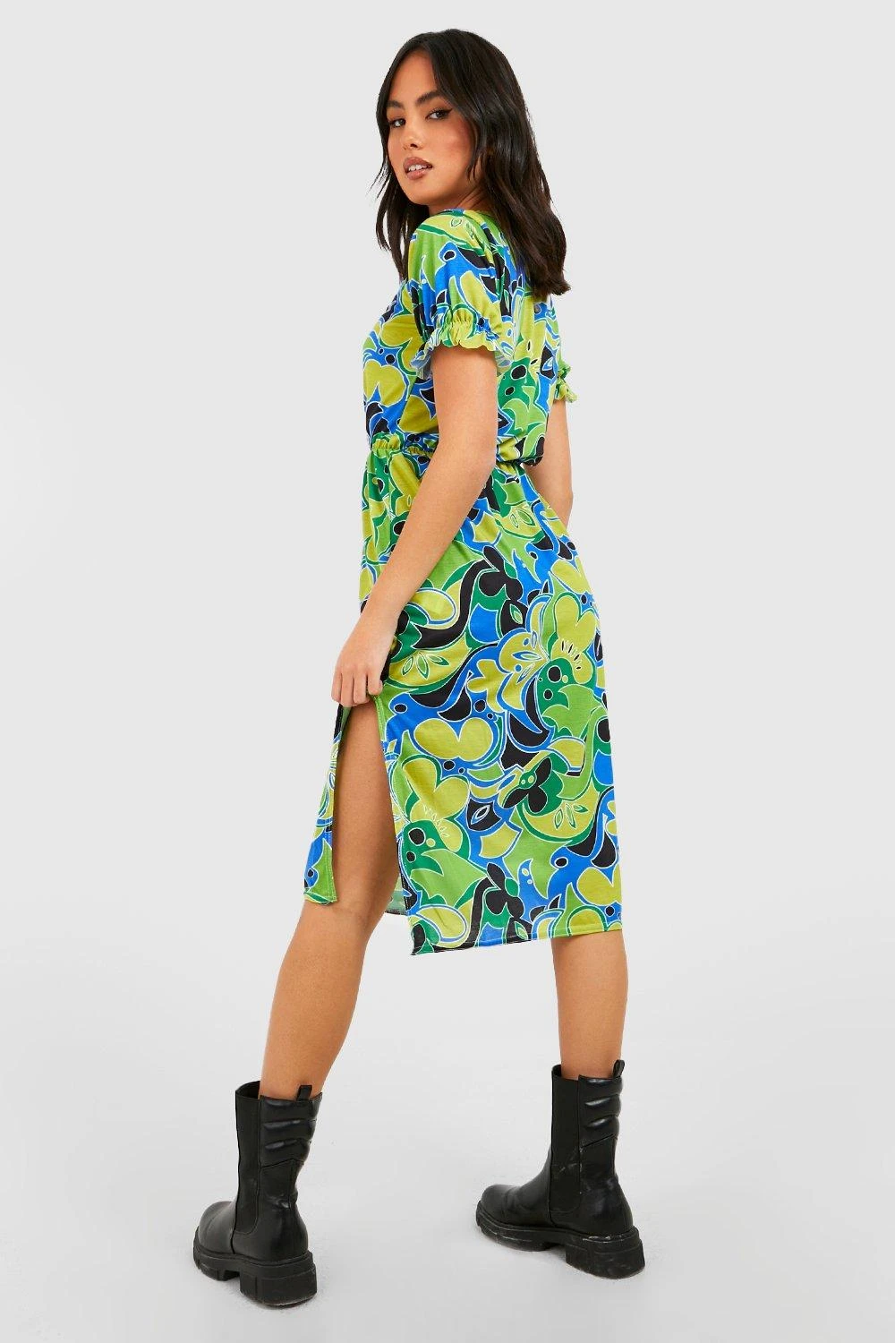 Vestito Skater A Maniche Lunghe Con Volant 2 Vestito Skater A Maniche Lunghe Con Volant - immagine 2