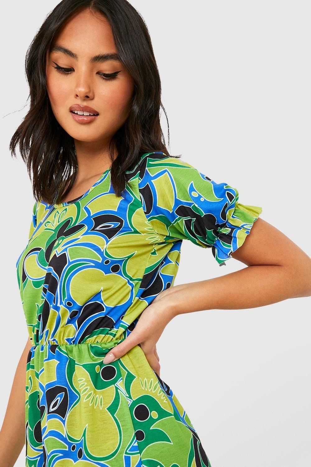 Vestito Skater A Maniche Lunghe Con Volant 4 Vestito Skater A Maniche Lunghe Con Volant - immagine 4