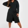 Vestito Scaldacuore Midi Plus Size In Maglia