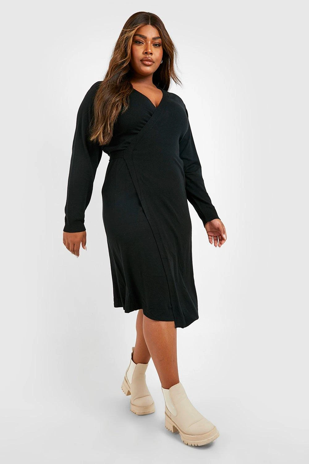 Vestito Scaldacuore Midi Plus Size In Maglia 3 Vestito Scaldacuore Midi Plus Size In Maglia - immagine 3