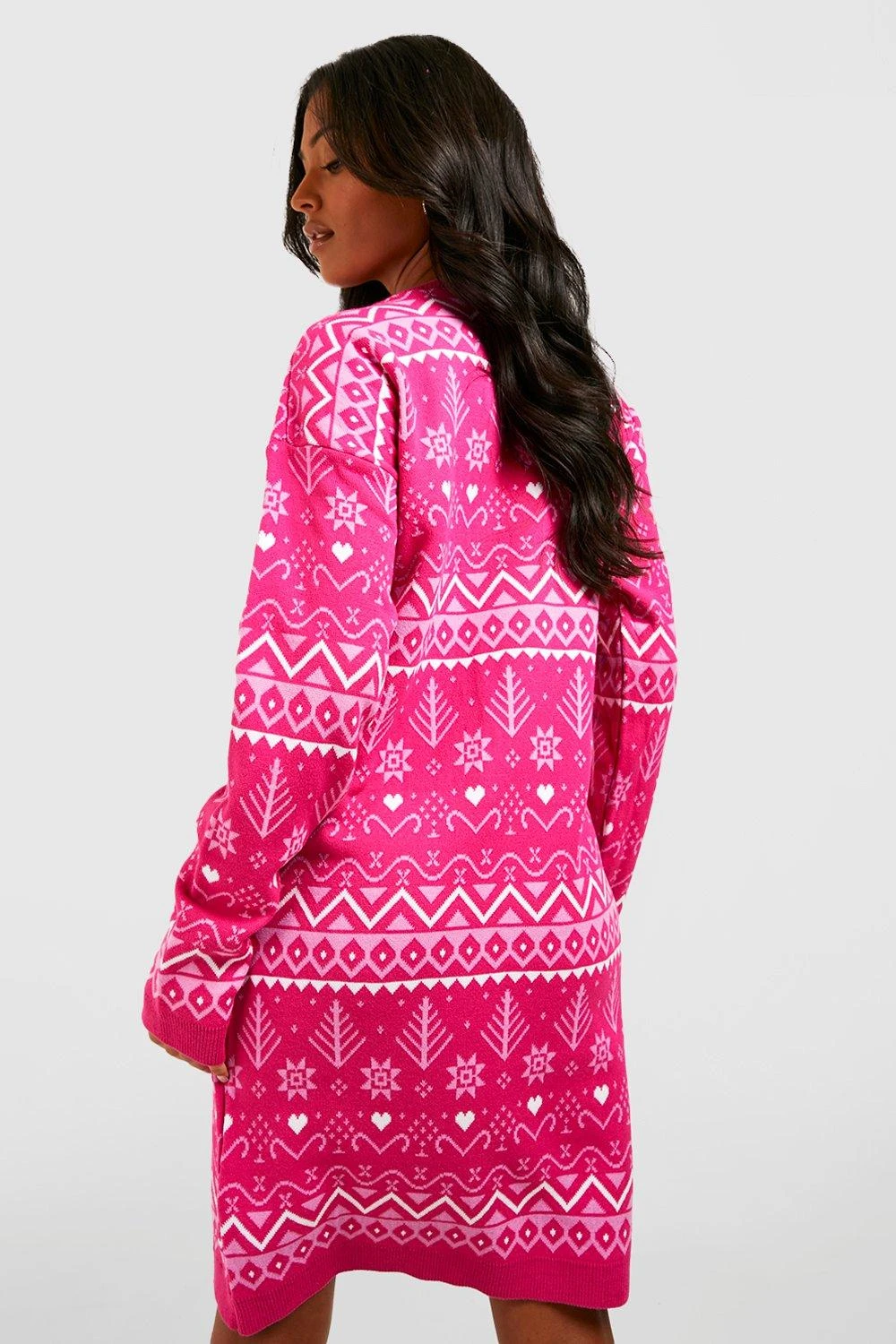 Vestito In Maglia Di Natale Tall Con Motivi Fairisle 2 Vestito In Maglia Di Natale Tall Con Motivi Fairisle - immagine 2