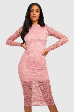 Vestito Midi Tall In Pizzo -Negozio al dettaglio Vestiti gzz26811 blush xl 3