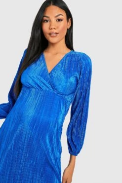 Vestito Midi Premaman Plissettato Con Laccetti Frontali -Negozio al dettaglio Vestiti gzz26887 cobalt xl 3