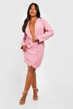 Vestito Blazer Plus Size Con Bottoni -Negozio al dettaglio Vestiti gzz27310 mauve xl 2