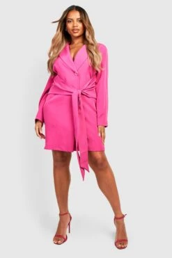 Vestito Camicia Scaldacuore Plus Size In Raso -Negozio al dettaglio Vestiti gzz27332 hot20pink xl 2