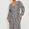 Vestito Scaldacuore Midi Plus Size Leopardato