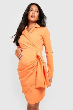 Vestito Blazer Premaman In Scuba Con Ruches