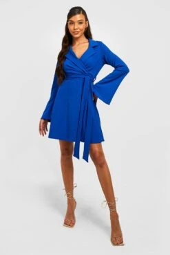 Vestito Blazer Skater Con Maniche Svasate -Negozio al dettaglio Vestiti gzz27543 cobalt xl 2