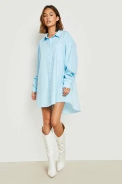 Vestito Longuette Allacciato Al Collo In Raso