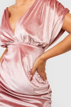 Vestito Midi In Velluto Con Scollo Profondo -Negozio al dettaglio Vestiti gzz27553 bright20pink xl 3