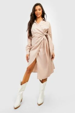 Vestito Camicia Scaldacuore Midi In Cotone Popeline